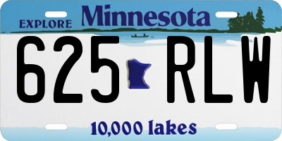 MN license plate 625RLW