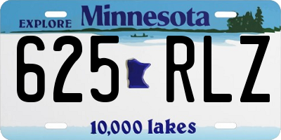 MN license plate 625RLZ