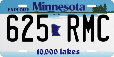 MN license plate 625RMC