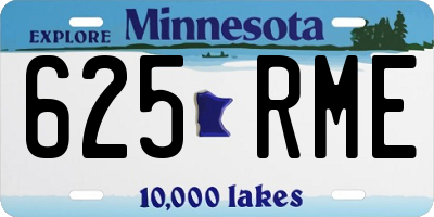 MN license plate 625RME