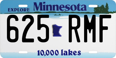 MN license plate 625RMF