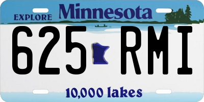 MN license plate 625RMI