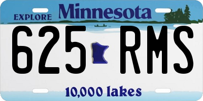 MN license plate 625RMS