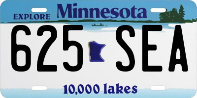 MN license plate 625SEA