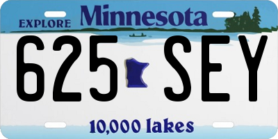 MN license plate 625SEY
