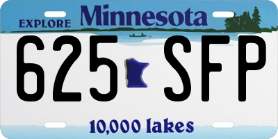 MN license plate 625SFP