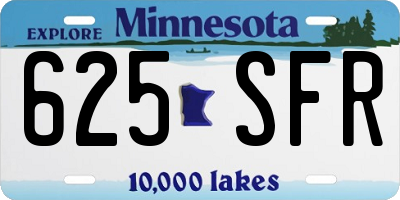 MN license plate 625SFR