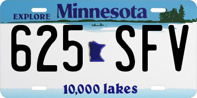 MN license plate 625SFV