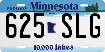 MN license plate 625SLG