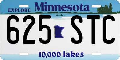 MN license plate 625STC