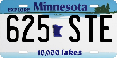 MN license plate 625STE