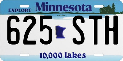 MN license plate 625STH