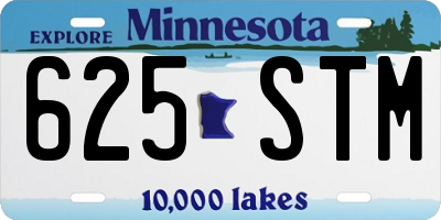MN license plate 625STM
