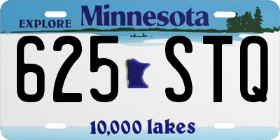 MN license plate 625STQ