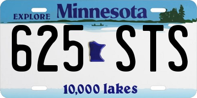 MN license plate 625STS