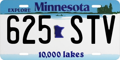 MN license plate 625STV