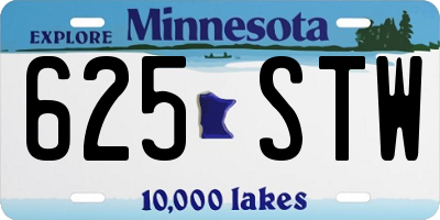 MN license plate 625STW