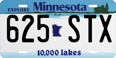 MN license plate 625STX