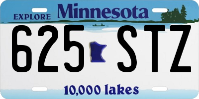MN license plate 625STZ