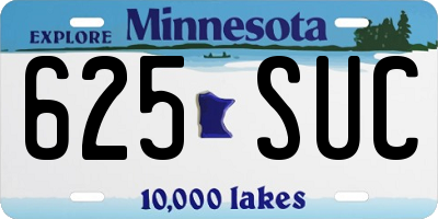 MN license plate 625SUC