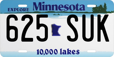 MN license plate 625SUK