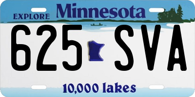 MN license plate 625SVA