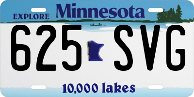 MN license plate 625SVG