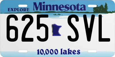 MN license plate 625SVL