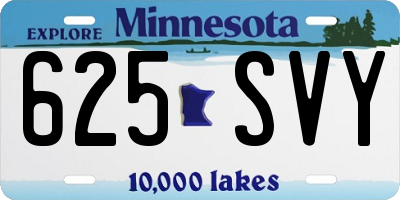 MN license plate 625SVY
