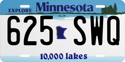 MN license plate 625SWQ