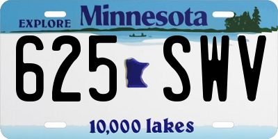 MN license plate 625SWV
