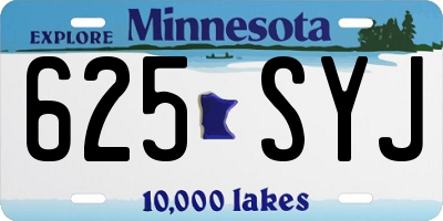 MN license plate 625SYJ