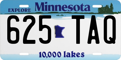 MN license plate 625TAQ