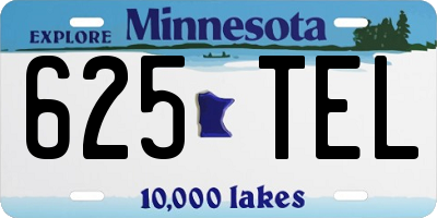 MN license plate 625TEL