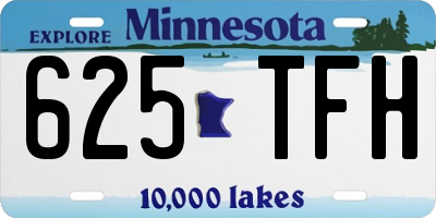 MN license plate 625TFH