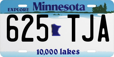 MN license plate 625TJA