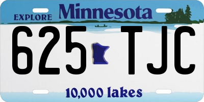 MN license plate 625TJC