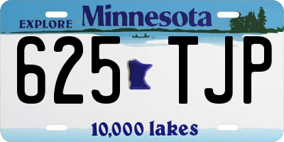 MN license plate 625TJP