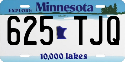 MN license plate 625TJQ