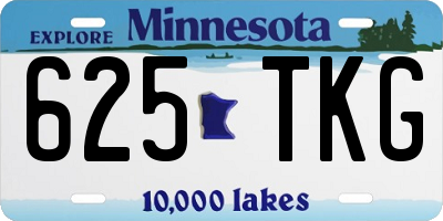 MN license plate 625TKG