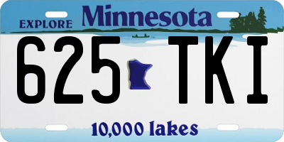 MN license plate 625TKI