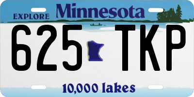 MN license plate 625TKP