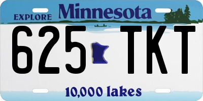 MN license plate 625TKT