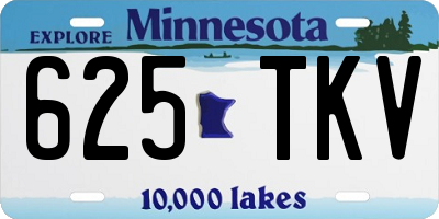 MN license plate 625TKV