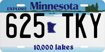 MN license plate 625TKY