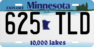 MN license plate 625TLD
