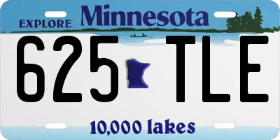 MN license plate 625TLE