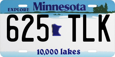 MN license plate 625TLK