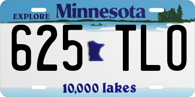 MN license plate 625TLO