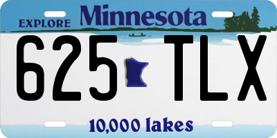 MN license plate 625TLX
